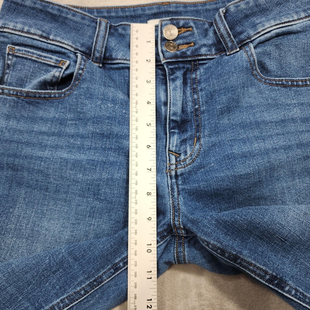 Maurices Jeans Womens 6 SHORT Blue Mid Rise Slim Straight Ankle Original Stretch - Picture 12 of 15